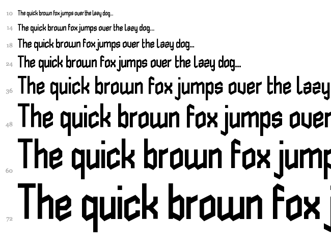 Butterfly Reflect font waterfall